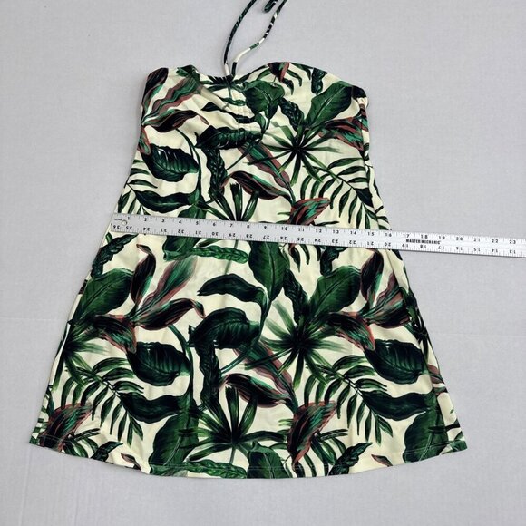 Andie Women's S Waikiki Coverup Swim Dress Stretchy Ivory Palm NWT 9556 - Picture 8 of 16